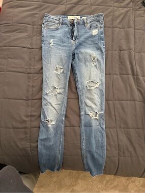 Hollister Light Blue Ripped Skinny Jeans